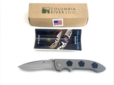 CRKT 1000A Wild Weasel Crawford Folding Knife 154CM Gray Aluminum USA picture