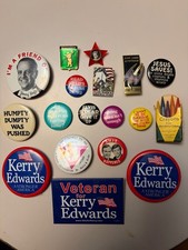 Lot Of 18 Vintage Political, Comical ,Historical Pin Buttons  picture
