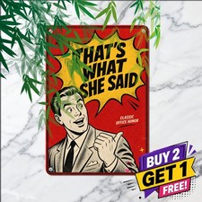 Humorous Retro Comedy Quote Metal Tin Sign Funny Man Cave Room Wall Plaque picture