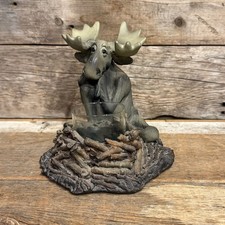 2009 Big Sky Carvers, Bear Foots Mooses, Moose Candle Holder picture