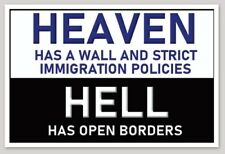 Heaven Has A Wall Maga 2024 Republican Bumper Sticker Cowboy Trump Decal picture