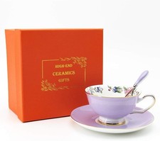 Vintage Royal Bone China Tea Cup  Set with Saucer and Spoon, with Box picture