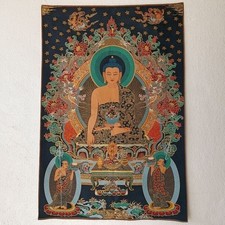 Tibetan Medicine Buddha Thangka Woven Tapestry Unframed 23.6*35.4in Buddhist Art picture