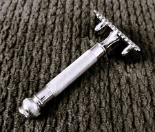 GILLETTE OLD TYPE BALL END TECH VINTAGE SAFETY RAZOR - NEW MIRROR NICKEL PLATED picture
