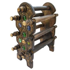 Wooden Bangle Stand 8 Rods | Folding Bangle Organizer Jewellery Organiser picture