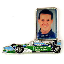 Vintage Benetton Pin Badge featuring Michael Schumacher's car France Limited picture