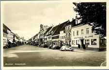 BRUCHSAL Kaiserstrasse Street Scene 1910s Germany RPPC Real Photo Postcard Inn picture