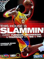`Kobe Bryan Los Angeles Lakers House Is Slammin VTG 2001 TNT Original Print Ad picture
