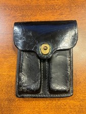 Vintage Leather Military Pistol 2-Magazine Pouch - US DLA10082C4031 picture