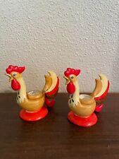 Vintage Mid-Century Holt Howard MCM Rooster 1960s Taper Candle Holders  picture