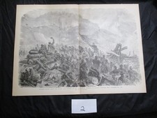 1885 Civil War Print - Battle of Lookout Mountain, Confederate Works, 1863 picture