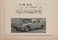 1966 Secura Reproduction of Alfa Romeo 1750 1930s Limited VINTAGE PRINT AD picture