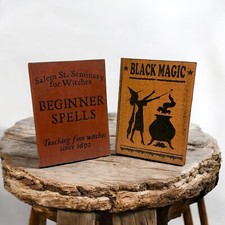 Halloween VTG Look Spell Witch Books Journals Altered Gothic display OOAK picture