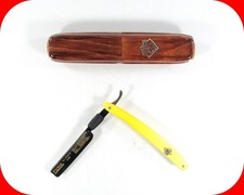 Puma Solingen Vintage 1938 4/8 Hohl Straight Razor Blade, Rosewood Case, Germany picture