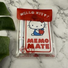 Sanrio Hello Kitty Vintage 70s Memo Mate Mini Notebook Pen Set in Case picture