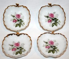 Set/4 Vintage LEFTON CHINA Numbered Rose Butter Pats #501 picture