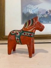 Vintage or Antique Swedish Dala Horse Nils Orange picture