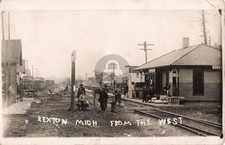 Street View fr The West, Rexton MI Michigan 1913 RPPC Photo Postcard COPY picture