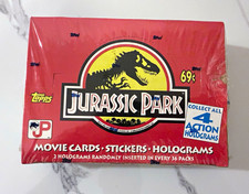 1993 Topps Jurassic Park Trading Cards Factory Sealed 36 Pack Box Holograms picture