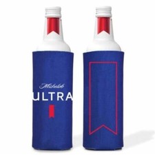 2 AUTHENTIC Michelob Ultra SLIM BOTTLE Can 16oz Beer Koozie Coozie Cruise Water  picture