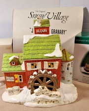Department 56 Original Snow Village 1989 J. YOUNG'S GRANARY #51497 Retired w/Box picture