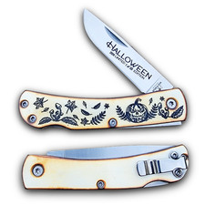 BEAR & SON CUTLERY USA HALLOWEEN 2026 TORCHED BONE SMALL FARMHAND KNIFE 50 MADE picture