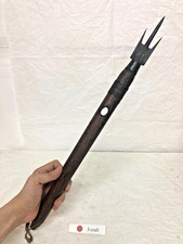 Rare Vintage Japanese Cooper's Tool Trident Push Chisel Barrel Maker 3-Pronged picture