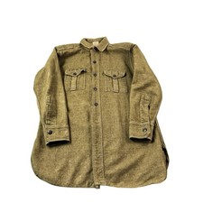 Vintage WWII Era BSA Brown Wool Shirt Uniform Boy Scouts of America S picture