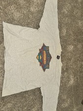 Vintage 1992 Harley Davidson McCoys Green Bay WI T Shirt 90s Single Stitch Gray picture