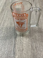 Vintage UT Texas Longhorns 1978 - 1979 Glass Mug Roster New picture