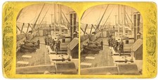 BOSTON SV - Charlestown - Navy Yard Ship Deck - America Illustrated 1880s picture