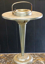 Vintage Art Deco Hollywood Regency  Smoke Stand Ashtray w/Handle Top Jetsons picture