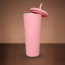 Matte Pink - 2022 Starbucks 24oz Cold Drink Cup Diamond Studded Tumbler Gift picture