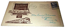 1949 CB&Q BURLINGTON ROUTE MILEPOST 100th ANNIVERSARY SOUVENIR ENVELOPE R picture