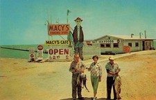 Macy's Cafe Fishing Pier Galveston Texas Vintage Postcard Dexter Press 1950s picture