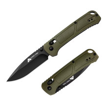 Ozark Trail 7.5 inch Folding Knife,D2 Blade,Ball Bearing,OD Green Handle, Slide picture