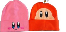 LOT 2x Kirby & Waddle Dee Big Face Cuff Beanie Hat - Kirby Cosplay picture