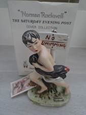 VTG 1978 Norman Rockwell No Swimming Figurine Dave Grossman Japan NR-5 BOX picture