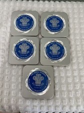 Princess Diana Coasters Gift Shop Jersey England Box Set 5 Vtg Royal Wedding picture