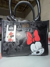 Primark Disney Minnie Mouse Black Small Tote Handbag Purse Bow Design picture