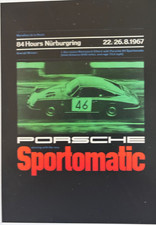 PORSCHE FACTORY POSTER 1967 NURBURGRING 86 HOURS picture