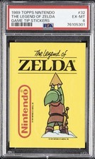 1989 TOPPS NINTENDO GAME TIP STICKERS #32 THE LEGEND OF ZELDA PSA 6 picture