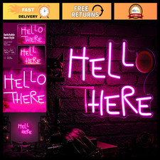 Dimmable Catwoman Neon Sign - Hello There/Hell Here LED Light Decor picture