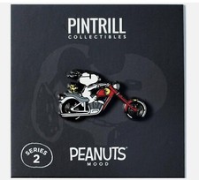 Pintrill x Peanuts Snoopy Joe Cool & Woodstock On Motorcycle Pin picture
