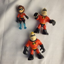 Disney Pixar The Incredibles Figurines Set Of 3 Posable picture