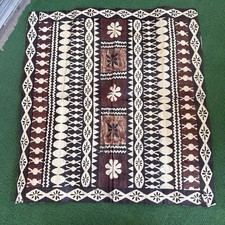 Vintage Polynesian Tree Bark Cloth Fabric Tapa Kapa Brown 24”x 25” picture