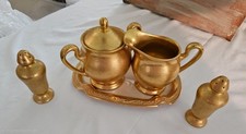 Vintage 24k gold encrusted rose & daily set picture