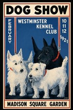 🐶 1921 Westminster Kennel Club Dog Show Poster - 24x36” Rare Reprint 200gsm picture