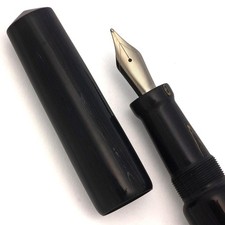 Ranga Grand Abhimanyu Prem. Ebonite Fountain Pen - Blue Woodgrain JoWo 6 Nib C/C picture