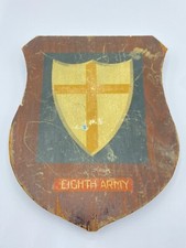 WW2 Period British 8th Army (United Kingdom) Painted Wooden Plaque picture